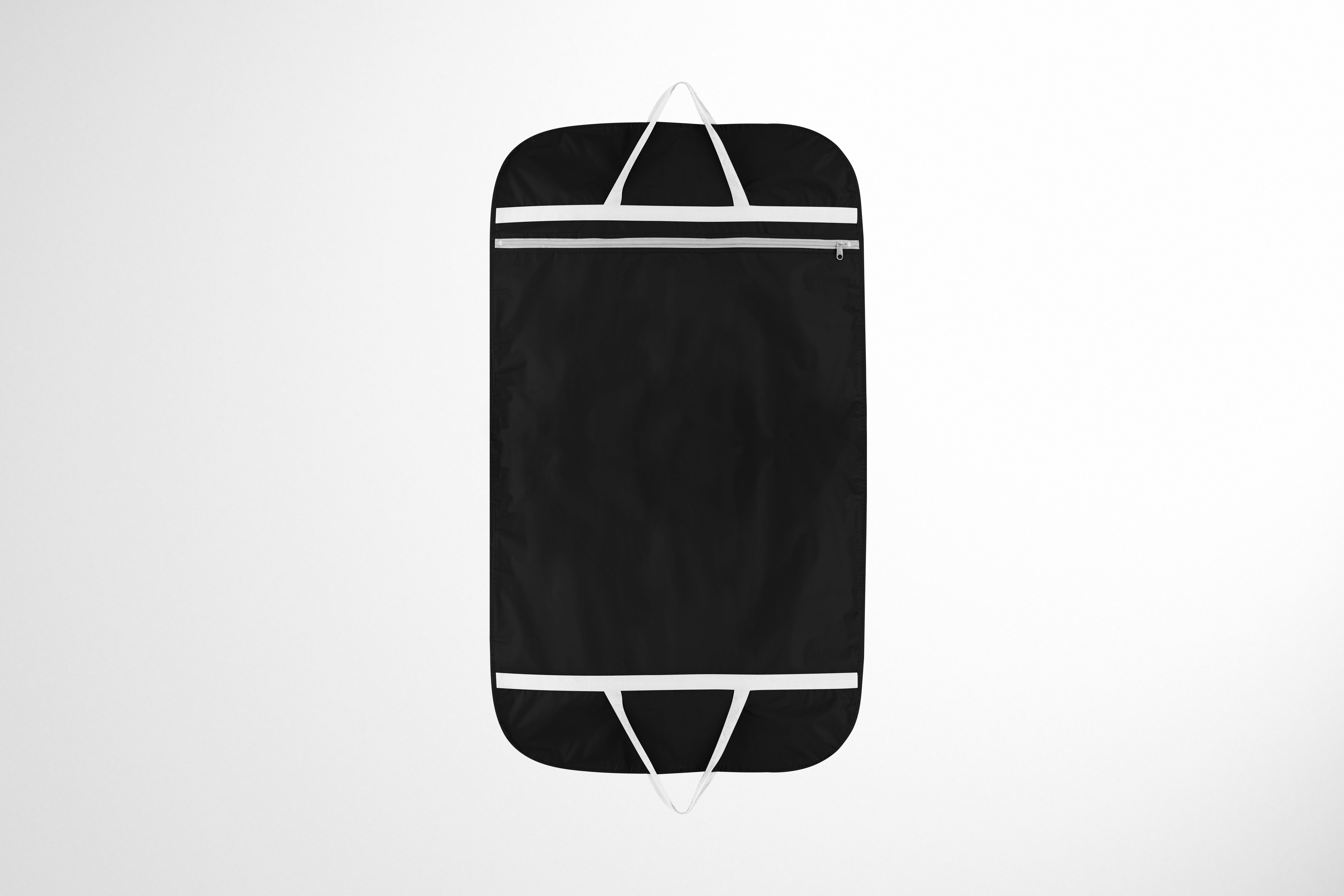 Custom garment bags for retail, protecting clothing and accessories in-store.