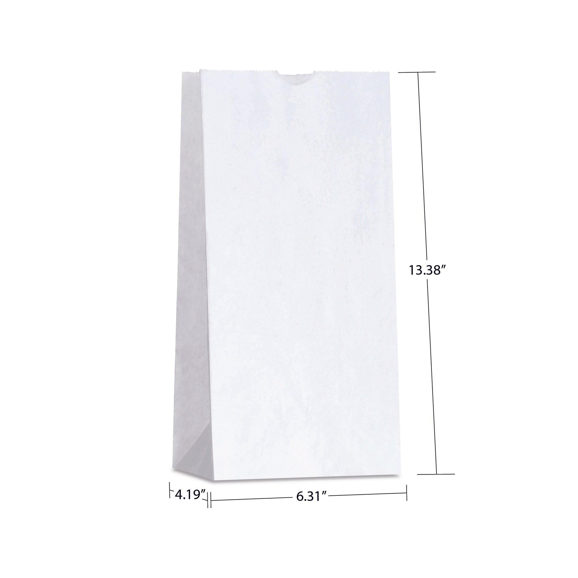 #10 (6.31" x 4.19" x 13.38") Natural/White Paper Bag (500 Pack)
