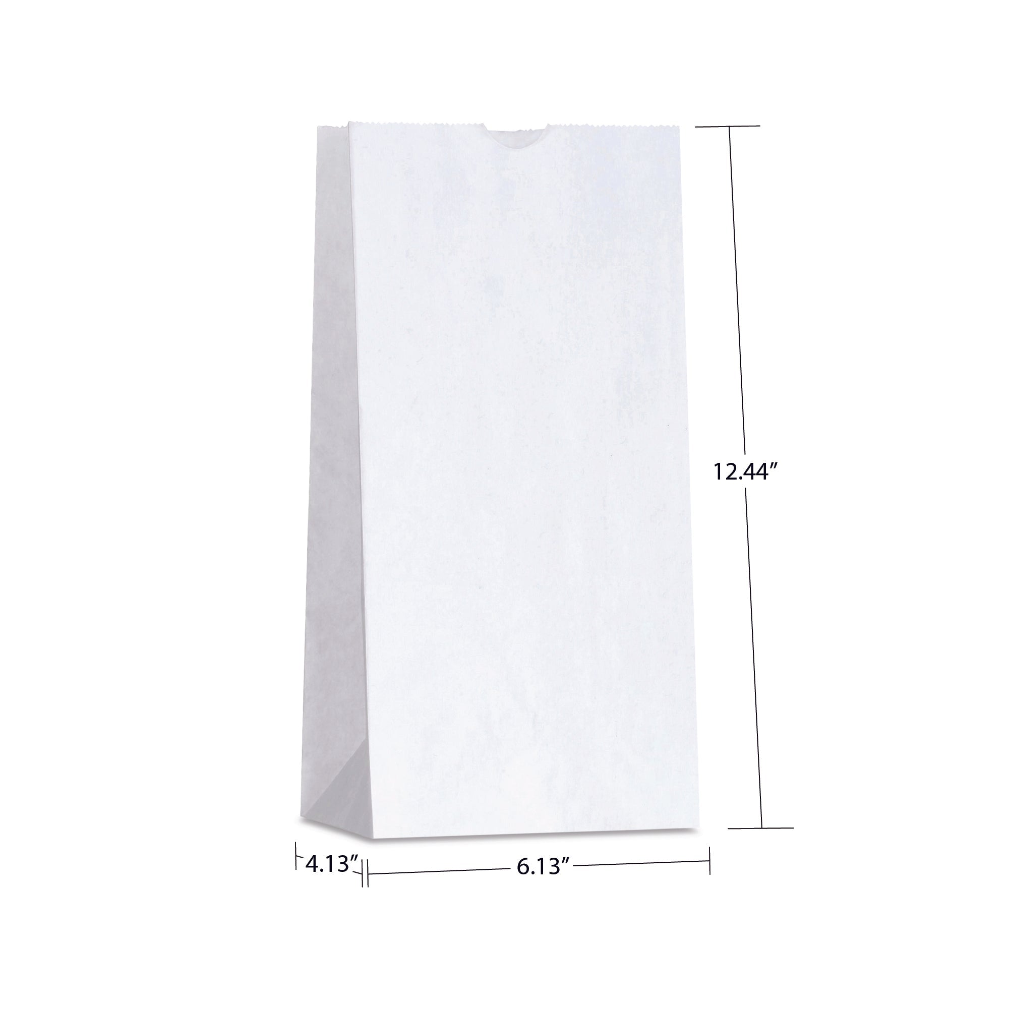 #8 (6.13" x 4.13" x 12.44") Natural/White Paper Bag (500 Pack)